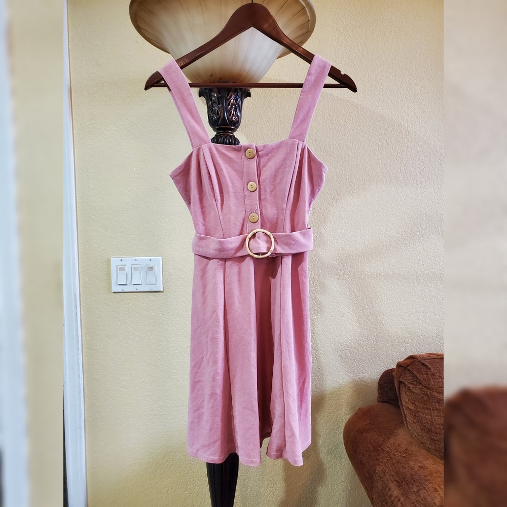 TopShop 4 cute pink dress w/belt